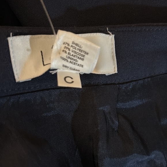 NEW LOFT navy blue mini skirt lined classic pencil size 2 - Picture 4 of 4